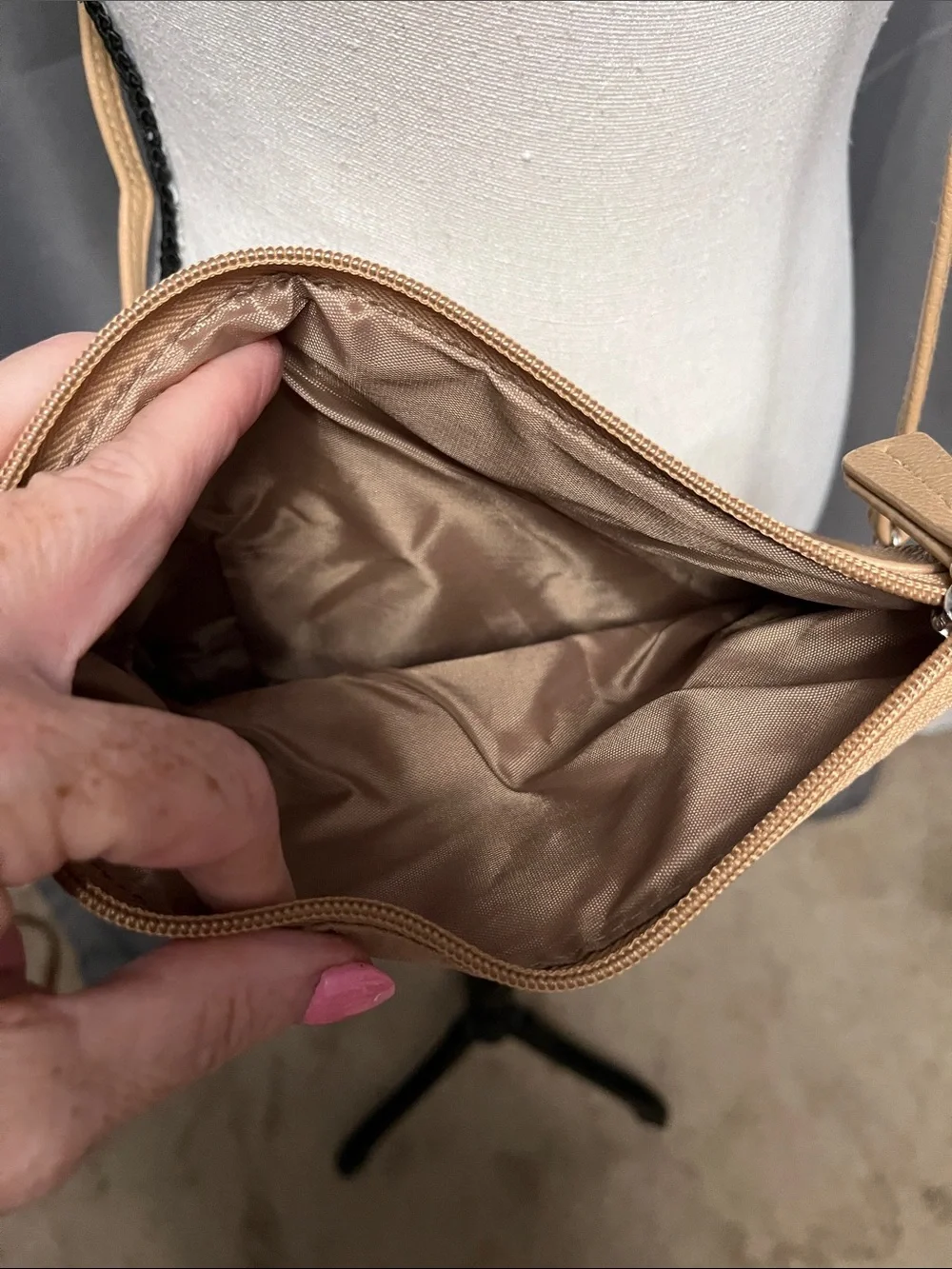 Classic Tan Fold-Over Leather Crossbody